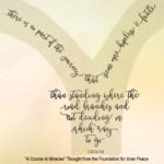 graphic (ACIM Weekly Thought): "And there is no part of the journey that seems more hopeless and futile than standing where the road branches, and not deciding on which way to go." T-22.IV.1:8