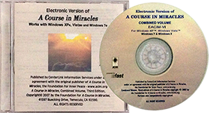 EACIM: Electronic Version of A Course in Miracles (Windows) - front cover, jewel case and disc