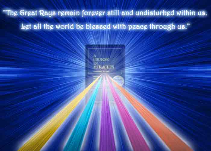 Foundation for Inner Peace - Holiday card 2009 - "The Great Rays remain forever still and undisturbed within us. Let all the world be blessed with peace through us." - A Course in Miracles
