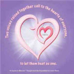graphic (ACIM Weekly Thought): "Two voices raised together call to the hearts of everyone, to let them beat as one." T-20.V.2:3