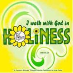 graphic (ACIM Weekly Thought): "I walk with God in perfect holiness." W-pI.156