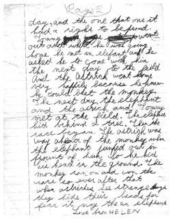 Helen Schucman-story written at age 8; page 2