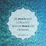 graphic (ACIM Weekly Thought): "In peace I was created. And in peace do I remain." W-pII.230.1:1-2