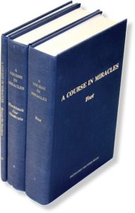photo: A Course In Miracles (first edition in 3 hardbound volumes)