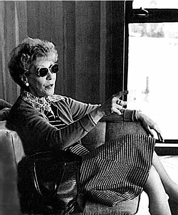 photo: Helen Schucman wearing sunglasses, 1974