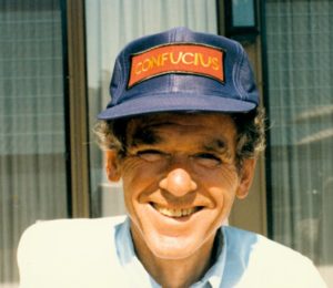 photo: Bill Thetford with CONFUCIUS baseball cap