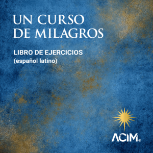 graphic audiobook art with ACIM logo Un curso de milagros